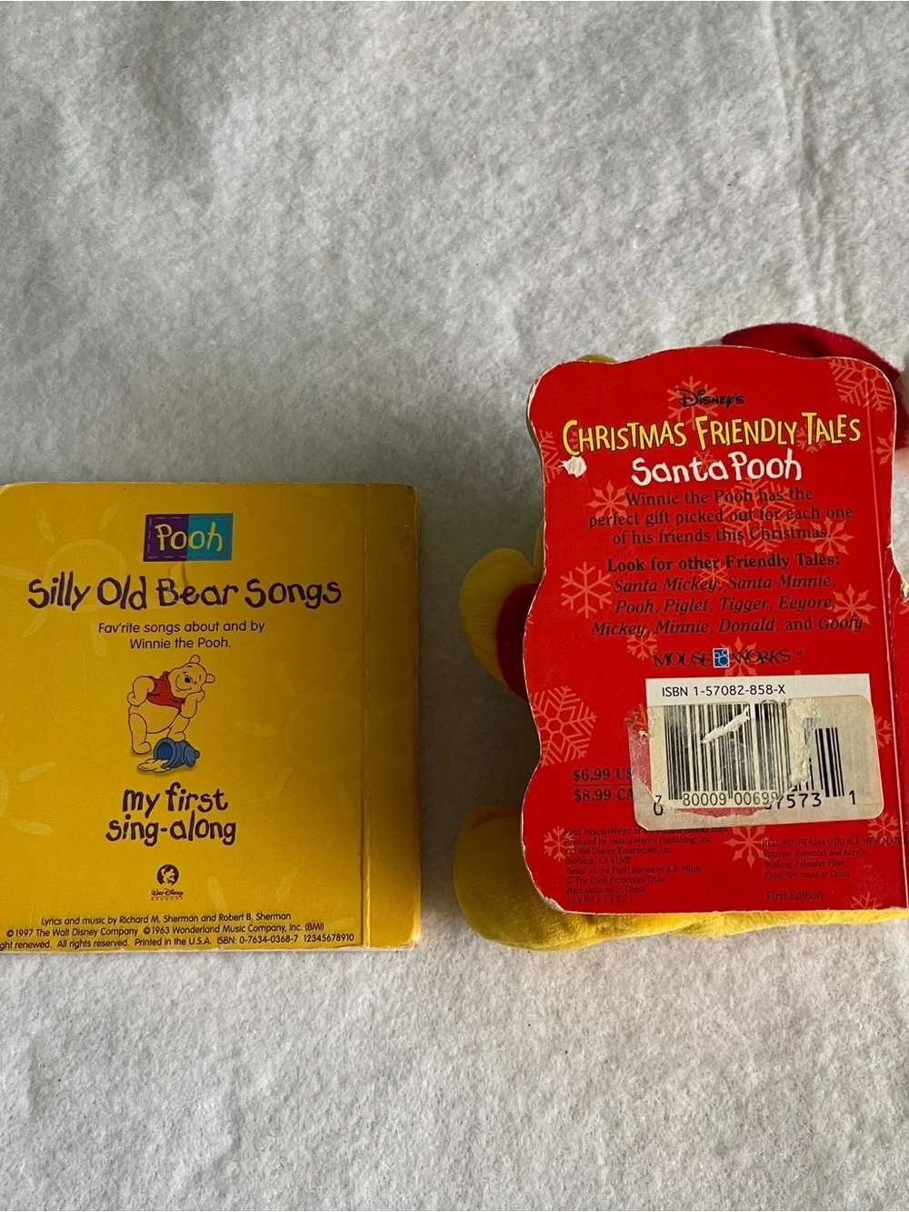 Winnie Pooh Books Set 2 Christmas Friendly Tales 1998 Silly Old Bear Songs 1997